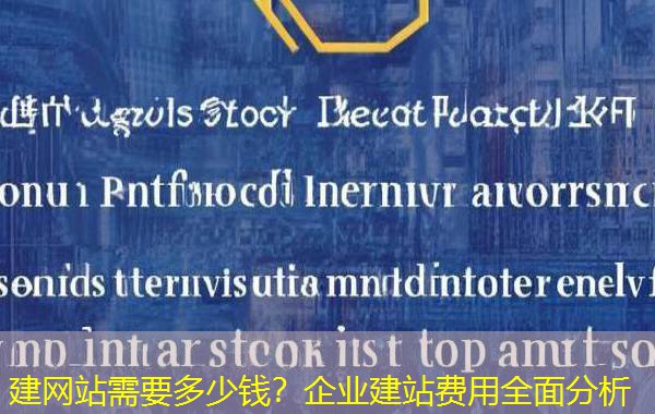 建网站需要多少钱？企业建站费用全面分析